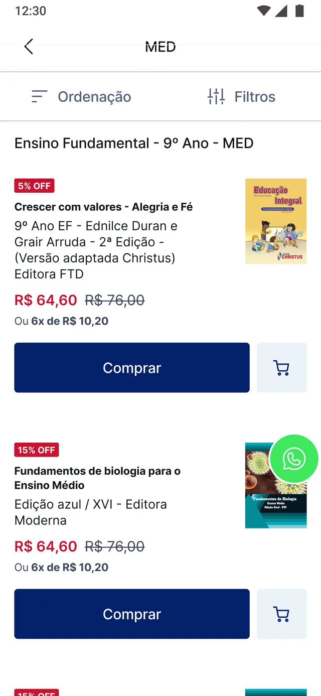 App da Livros Escolares: Material escolar e uniforme no app da escola.
