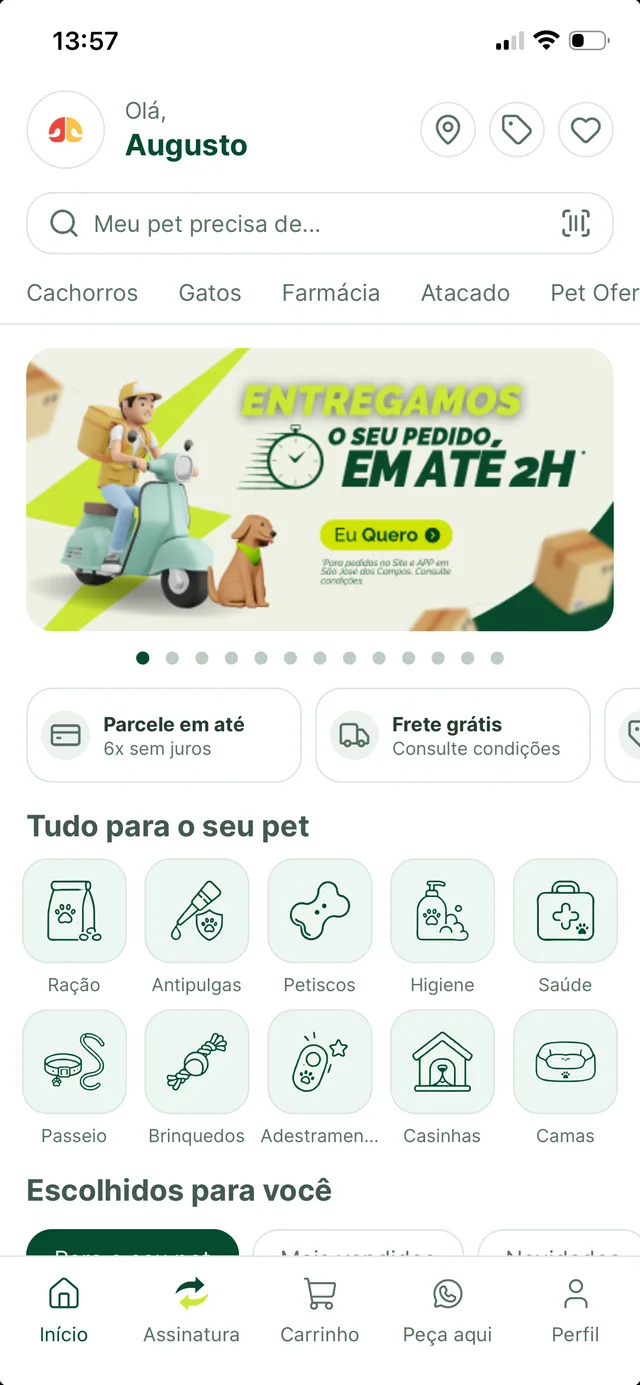 App da Polipet: O super app de uma rede de pet shops.